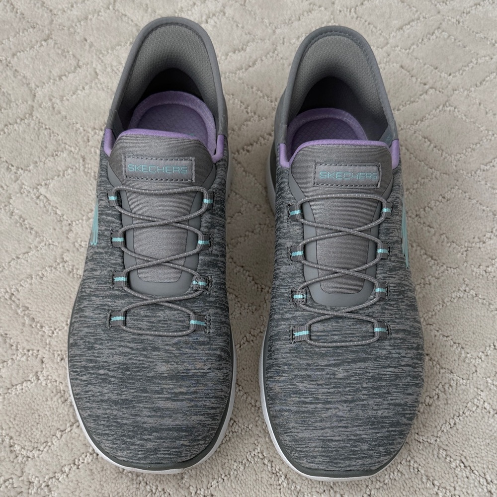 Skechers Slip-ins Women's Gray and Lavender Sneakers size 8
